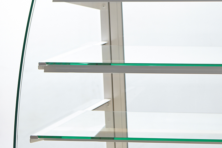 tempered glass in confectionary  display cases